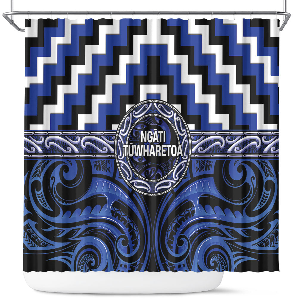 Aotearoa Ngati Tuwharetoa Shower Curtain Maori Iwi Poutama Puhoro Tattoo