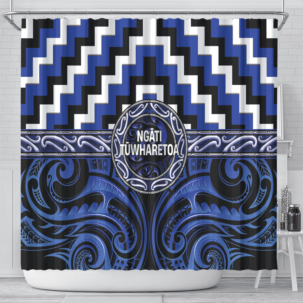 Aotearoa Ngati Tuwharetoa Shower Curtain Maori Iwi Poutama Puhoro Tattoo