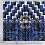 Aotearoa Ngati Tuwharetoa Shower Curtain Maori Iwi Poutama Puhoro Tattoo
