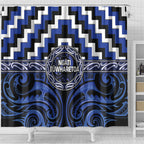 Aotearoa Ngati Tuwharetoa Shower Curtain Maori Iwi Poutama Puhoro Tattoo
