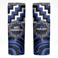 Aotearoa Ngati Tuwharetoa Personalised Skinny Tumbler Maori Iwi Poutama Puhoro Tattoo