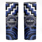 Aotearoa Ngati Tuwharetoa Personalised Skinny Tumbler Maori Iwi Poutama Puhoro Tattoo
