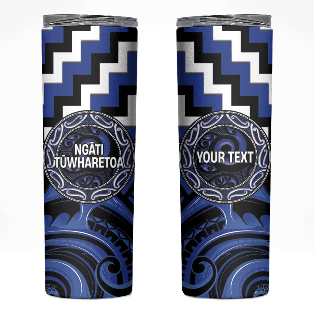 Aotearoa Ngati Tuwharetoa Personalised Skinny Tumbler Maori Iwi Poutama Puhoro Tattoo