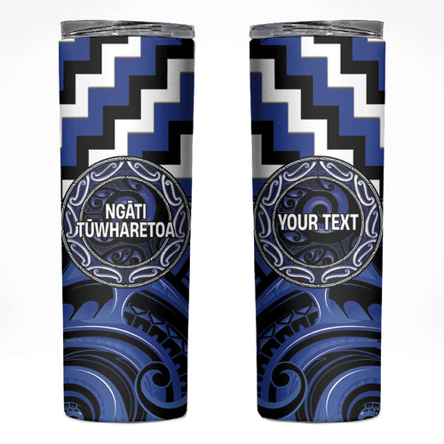 Aotearoa Ngati Tuwharetoa Personalised Skinny Tumbler Maori Iwi Poutama Puhoro Tattoo