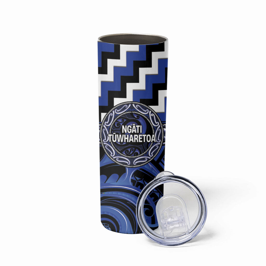 Aotearoa Ngati Tuwharetoa Personalised Skinny Tumbler Maori Iwi Poutama Puhoro Tattoo