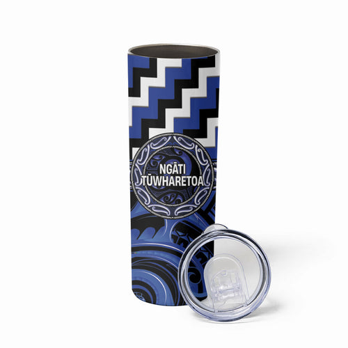 Aotearoa Ngati Tuwharetoa Personalised Skinny Tumbler Maori Iwi Poutama Puhoro Tattoo