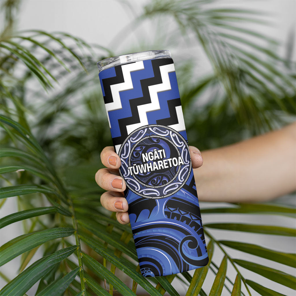 Aotearoa Ngati Tuwharetoa Personalised Skinny Tumbler Maori Iwi Poutama Puhoro Tattoo