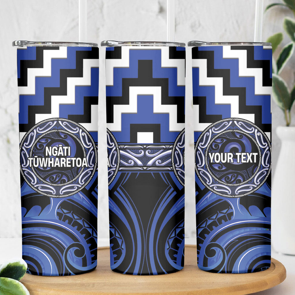 Aotearoa Ngati Tuwharetoa Personalised Skinny Tumbler Maori Iwi Poutama Puhoro Tattoo