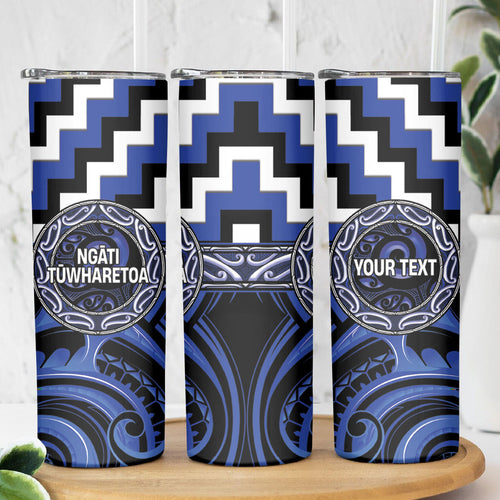 Aotearoa Ngati Tuwharetoa Personalised Skinny Tumbler Maori Iwi Poutama Puhoro Tattoo
