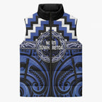 Aotearoa Ngati Tuwharetoa Personalised Sleeveless Puffer Jacket Maori Iwi Poutama Puhoro Tattoo