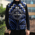 Aotearoa Ngati Tuwharetoa Personalised Sleeveless Puffer Jacket Maori Iwi Poutama Puhoro Tattoo