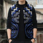 Aotearoa Ngati Tuwharetoa Personalised Sleeveless Puffer Jacket Maori Iwi Poutama Puhoro Tattoo