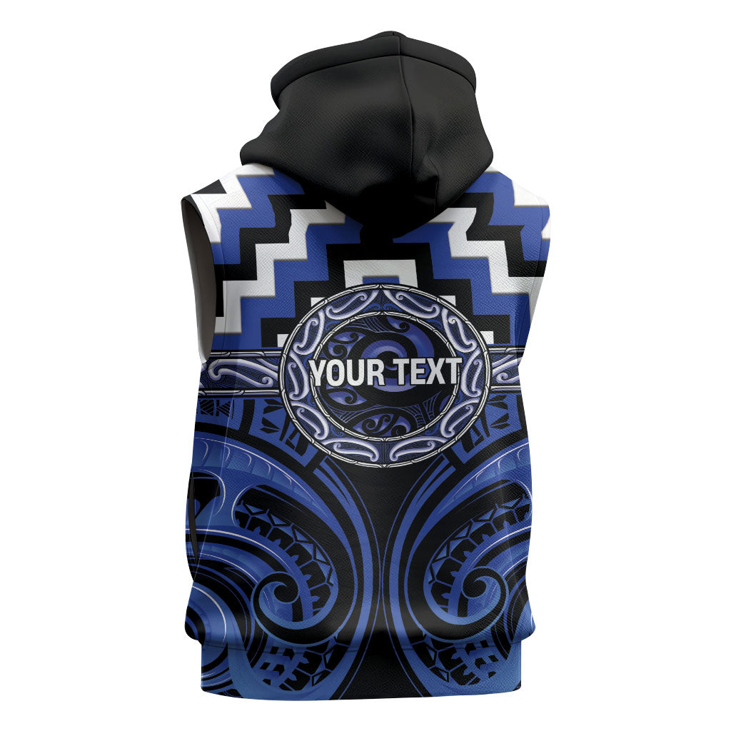 Aotearoa Ngati Tuwharetoa Personalised Sleeveless Zip Hoodie Maori Iwi Poutama Puhoro Tattoo