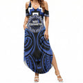 Aotearoa Ngati Tuwharetoa Personalised Summer Maxi Dress Maori Iwi Poutama Puhoro Tattoo