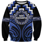 Aotearoa Ngati Tuwharetoa Personalised Sweatshirt Maori Iwi Poutama Puhoro Tattoo