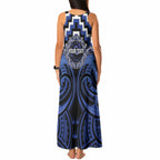 Aotearoa Ngati Tuwharetoa Personalised Tank Maxi Dress Maori Iwi Poutama Puhoro Tattoo