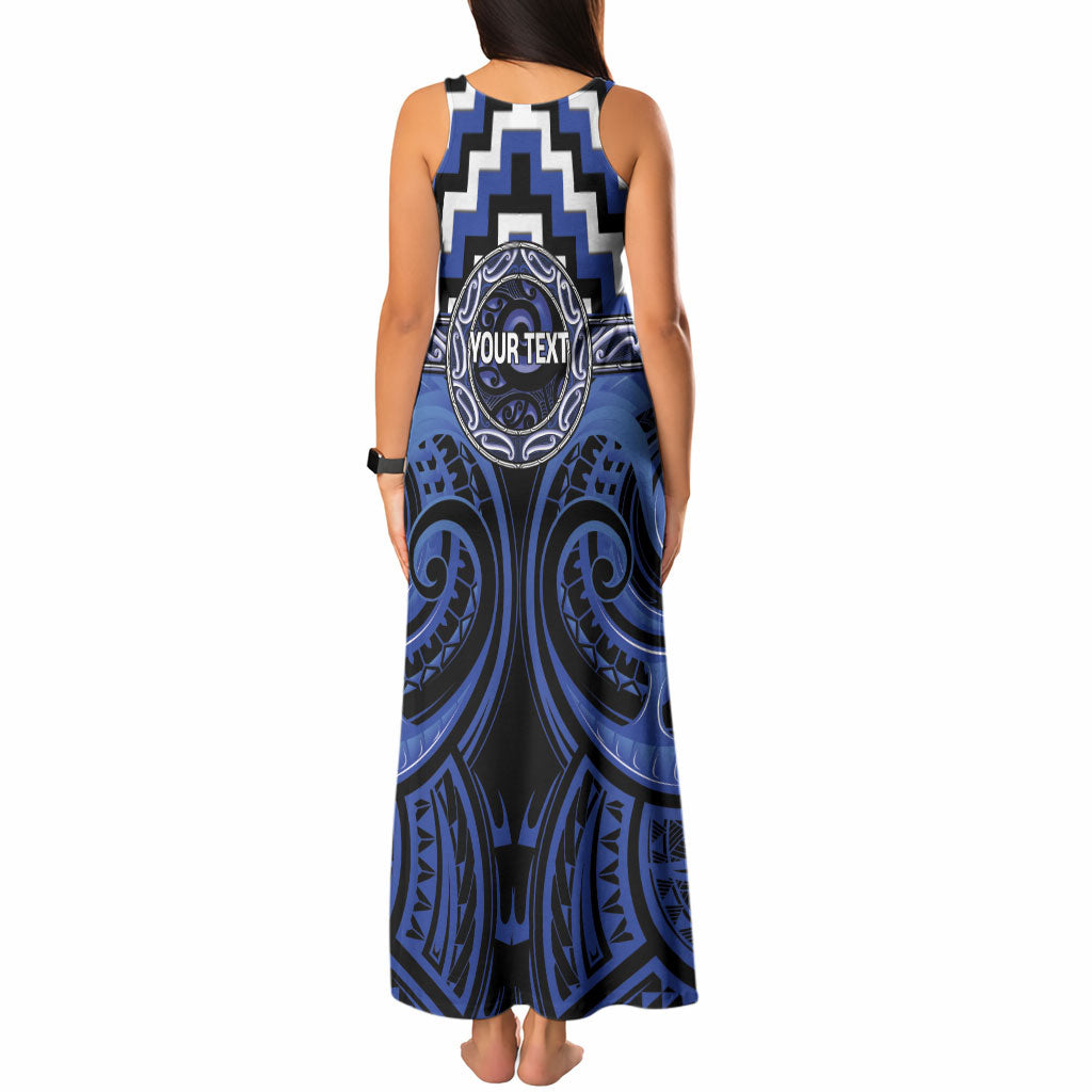 Aotearoa Ngati Tuwharetoa Personalised Tank Maxi Dress Maori Iwi Poutama Puhoro Tattoo