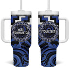 Aotearoa Ngati Tuwharetoa Personalised Tumbler With Handle Maori Iwi Poutama Puhoro Tattoo