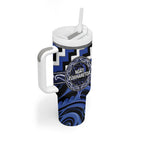 Aotearoa Ngati Tuwharetoa Personalised Tumbler With Handle Maori Iwi Poutama Puhoro Tattoo