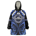 Aotearoa Ngati Tuwharetoa Personalised Wearable Blanket Hoodie Maori Iwi Poutama Puhoro Tattoo