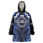 Aotearoa Ngati Tuwharetoa Personalised Wearable Blanket Hoodie Maori Iwi Poutama Puhoro Tattoo