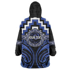 Aotearoa Ngati Tuwharetoa Personalised Wearable Blanket Hoodie Maori Iwi Poutama Puhoro Tattoo