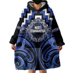 Aotearoa Ngati Tuwharetoa Personalised Wearable Blanket Hoodie Maori Iwi Poutama Puhoro Tattoo