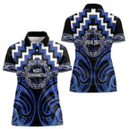 Aotearoa Ngati Tuwharetoa Personalised Women Polo Shirt Maori Iwi Poutama Puhoro Tattoo