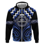 Aotearoa Ngati Tuwharetoa Personalised Zip Hoodie Maori Iwi Poutama Puhoro Tattoo