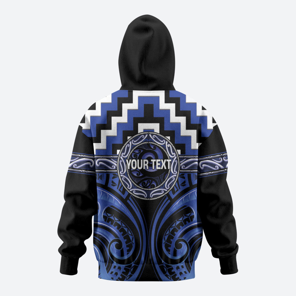 Aotearoa Ngati Tuwharetoa Personalised Zip Hoodie Maori Iwi Poutama Puhoro Tattoo
