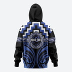 Aotearoa Ngati Tuwharetoa Personalised Zip Hoodie Maori Iwi Poutama Puhoro Tattoo