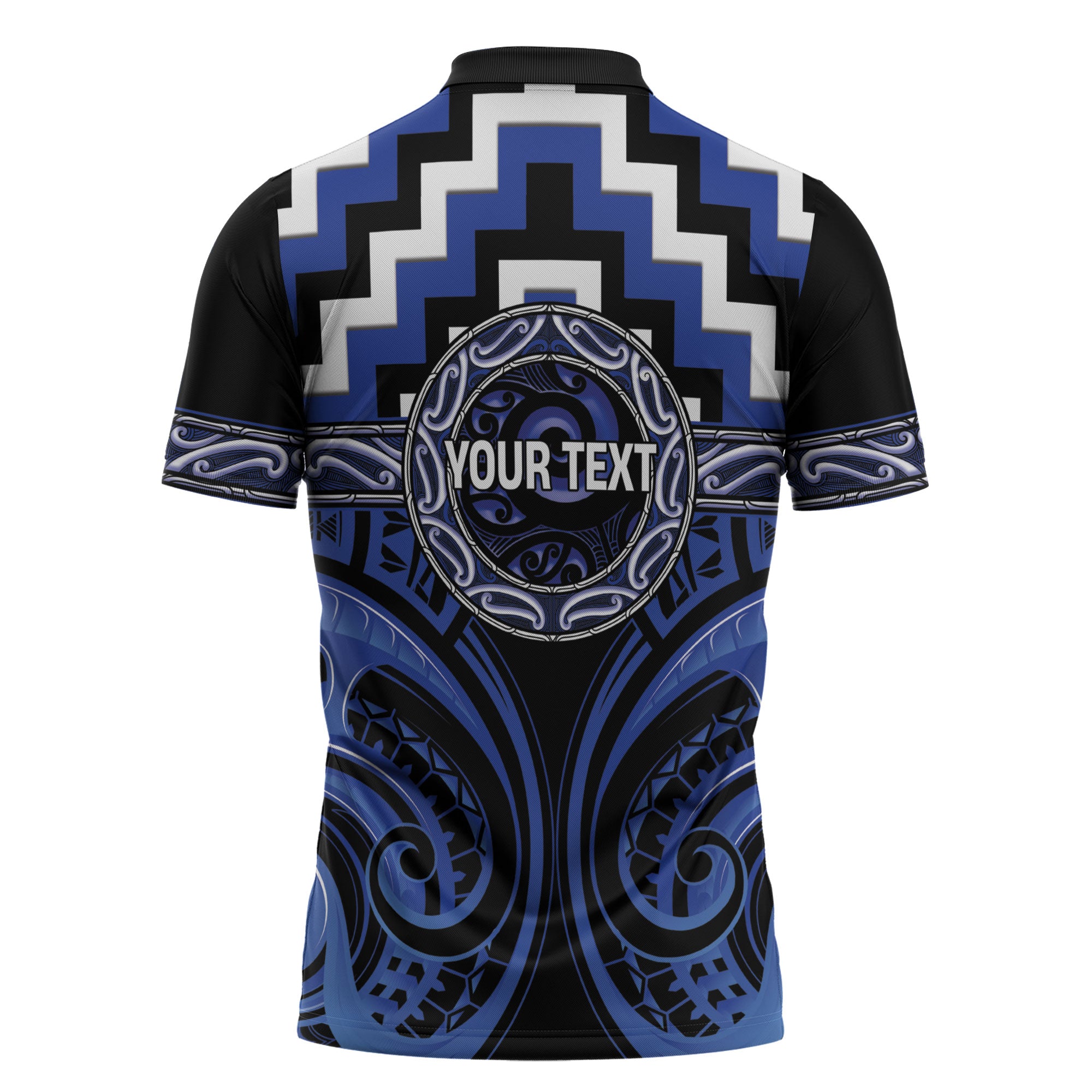 Aotearoa Ngati Tuwharetoa Personalised Zipper Polo Shirt Maori Iwi Poutama Puhoro Tattoo