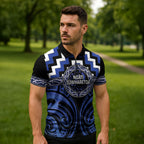 Aotearoa Ngati Tuwharetoa Personalised Zipper Polo Shirt Maori Iwi Poutama Puhoro Tattoo