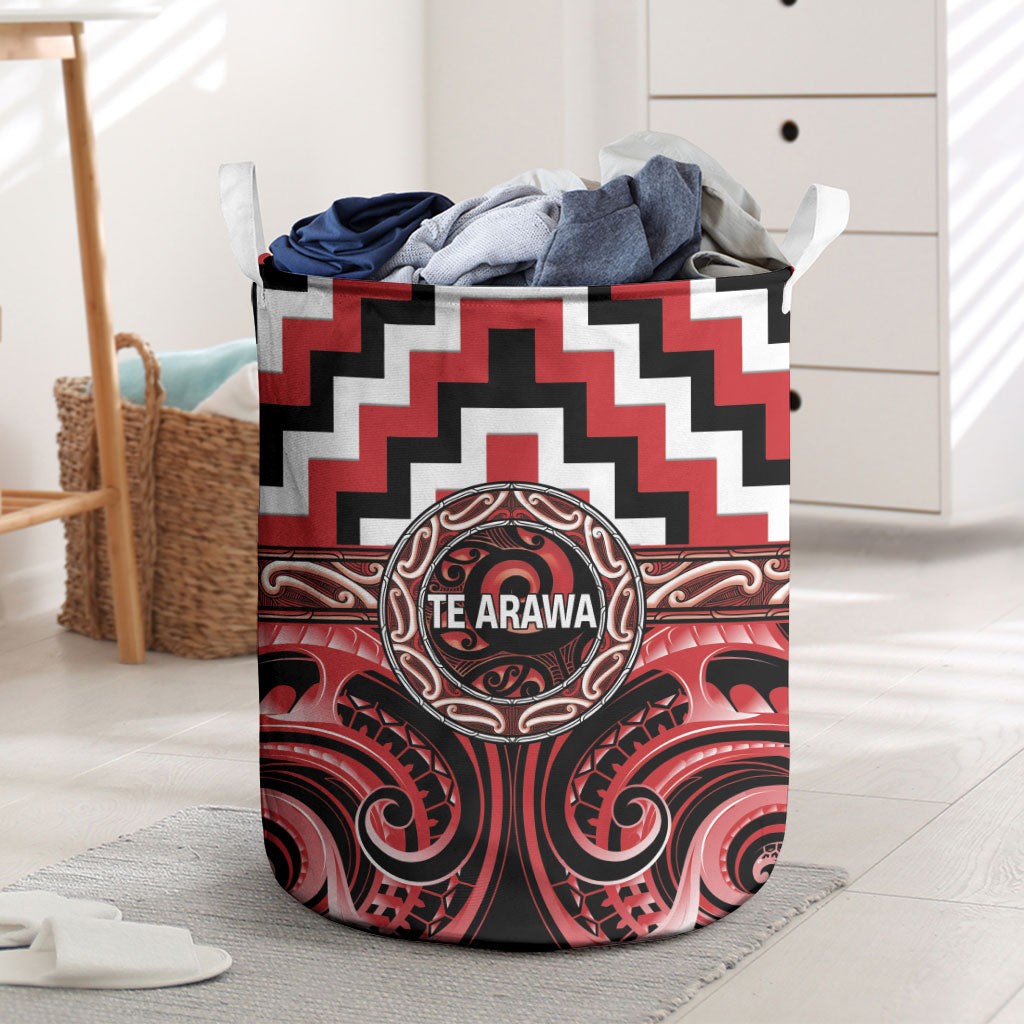 Aotearoa Te Arawa Laundry Basket Maori Iwi Poutama Puhoro Tattoo