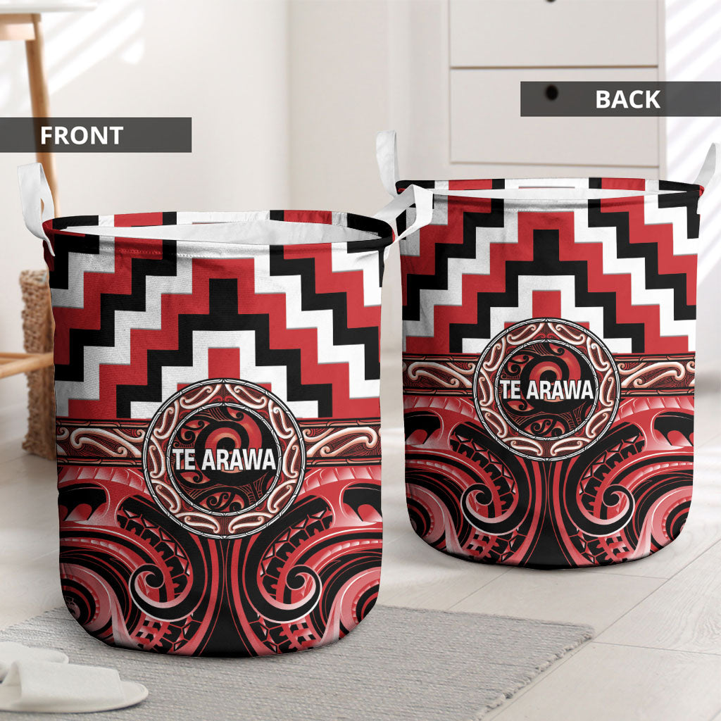 Aotearoa Te Arawa Laundry Basket Maori Iwi Poutama Puhoro Tattoo