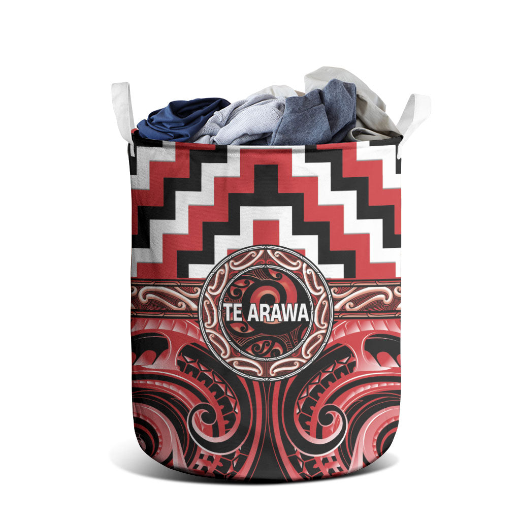 Aotearoa Te Arawa Laundry Basket Maori Iwi Poutama Puhoro Tattoo