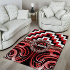 Aotearoa Te Arawa Area Rug Maori Iwi Poutama Puhoro Tattoo