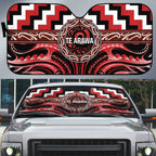 Aotearoa Te Arawa Auto Sun Shade Maori Iwi Poutama Puhoro Tattoo