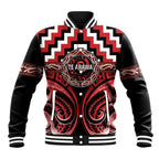 Aotearoa Te Arawa Personalised Baseball Jacket Maori Iwi Poutama Puhoro Tattoo