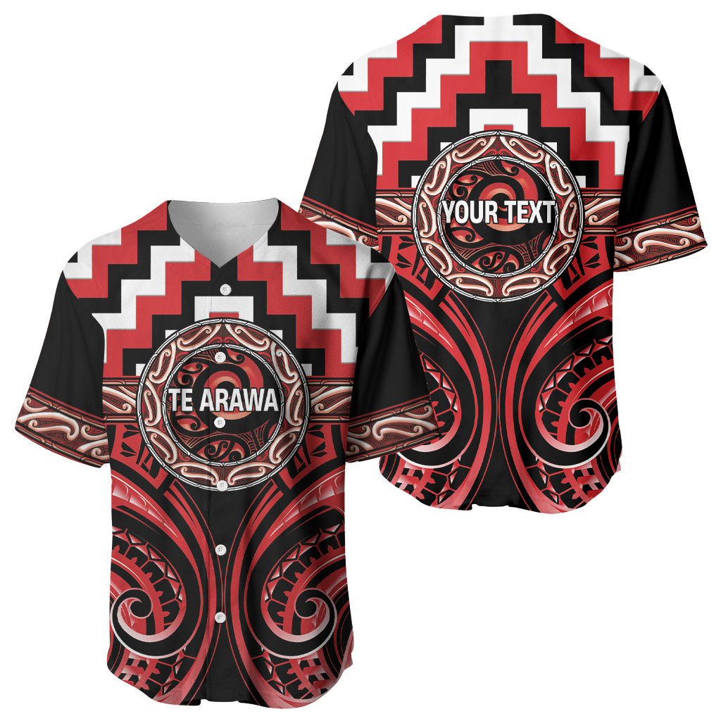 Aotearoa Te Arawa Personalised Baseball Jersey Maori Iwi Poutama Puhoro Tattoo