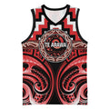 Aotearoa Te Arawa Personalised Basketball Jersey Maori Iwi Poutama Puhoro Tattoo