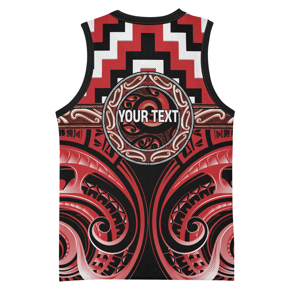 Aotearoa Te Arawa Personalised Basketball Jersey Maori Iwi Poutama Puhoro Tattoo