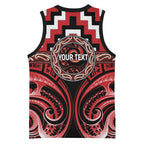 Aotearoa Te Arawa Personalised Basketball Jersey Maori Iwi Poutama Puhoro Tattoo