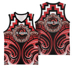 Aotearoa Te Arawa Personalised Basketball Jersey Maori Iwi Poutama Puhoro Tattoo