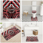 Aotearoa Te Arawa Bathroom Set Maori Iwi Poutama Puhoro Tattoo