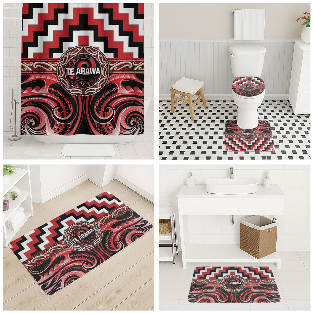 Aotearoa Te Arawa Bathroom Set Maori Iwi Poutama Puhoro Tattoo