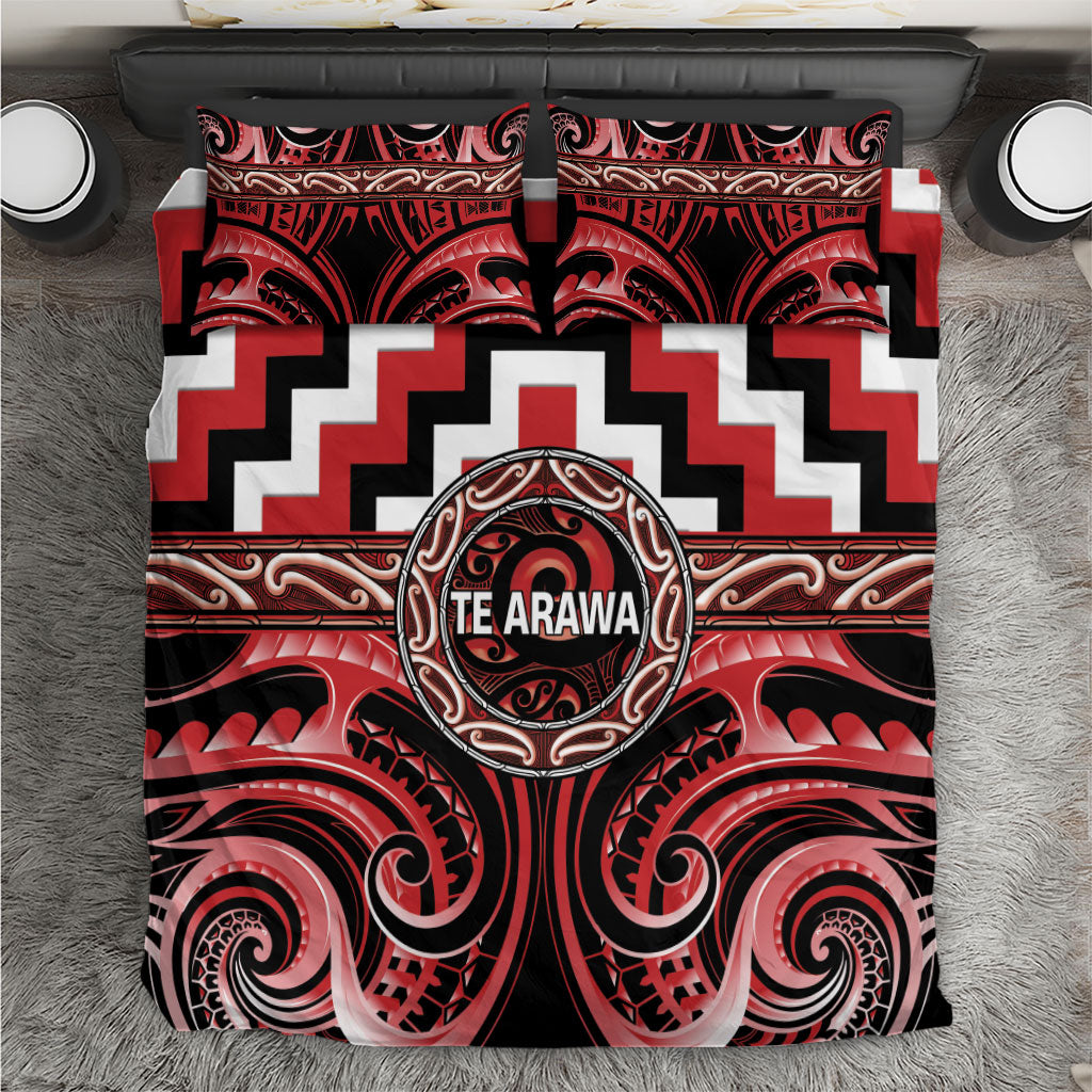 Aotearoa Te Arawa Bedding Set Maori Iwi Poutama Puhoro Tattoo