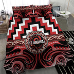 Aotearoa Te Arawa Bedding Set Maori Iwi Poutama Puhoro Tattoo