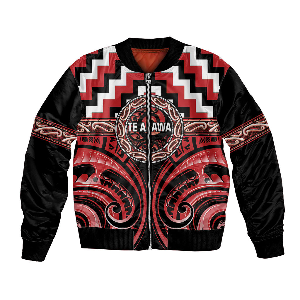 Aotearoa Te Arawa Personalised Bomber Jacket Maori Iwi Poutama Puhoro Tattoo