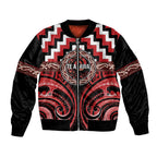 Aotearoa Te Arawa Personalised Bomber Jacket Maori Iwi Poutama Puhoro Tattoo